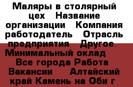 Маляры в столярный цех › Название организации ­ Компания-работодатель › Отрасль предприятия ­ Другое › Минимальный оклад ­ 1 - Все города Работа » Вакансии   . Алтайский край,Камень-на-Оби г.